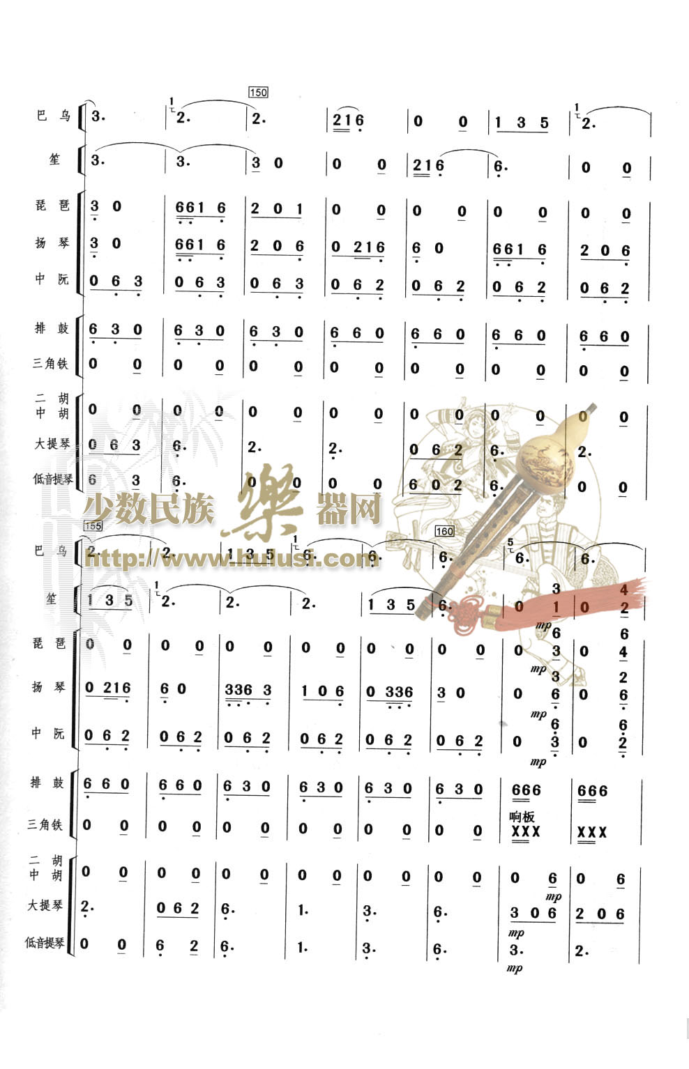 歌曲边寨晨曲的简谱歌谱下载