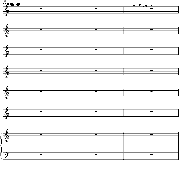 歌曲野蛮女友-(总谱)canon-帕赫贝尔-Pachelbel的简谱歌谱下载
