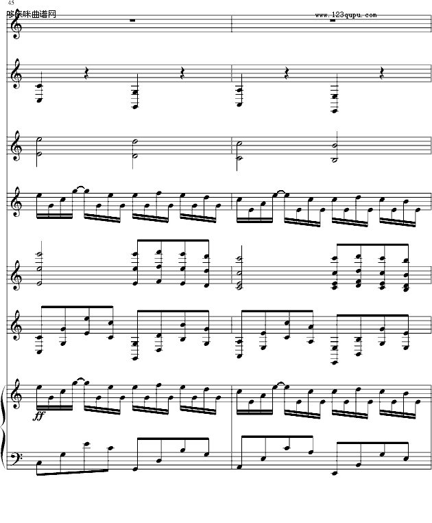 歌曲野蛮女友-(总谱)canon-帕赫贝尔-Pachelbel的简谱歌谱下载