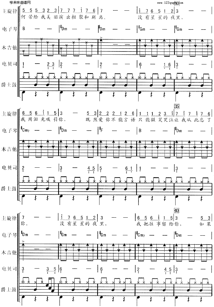 歌曲独角戏(许茹芸)的简谱歌谱下载