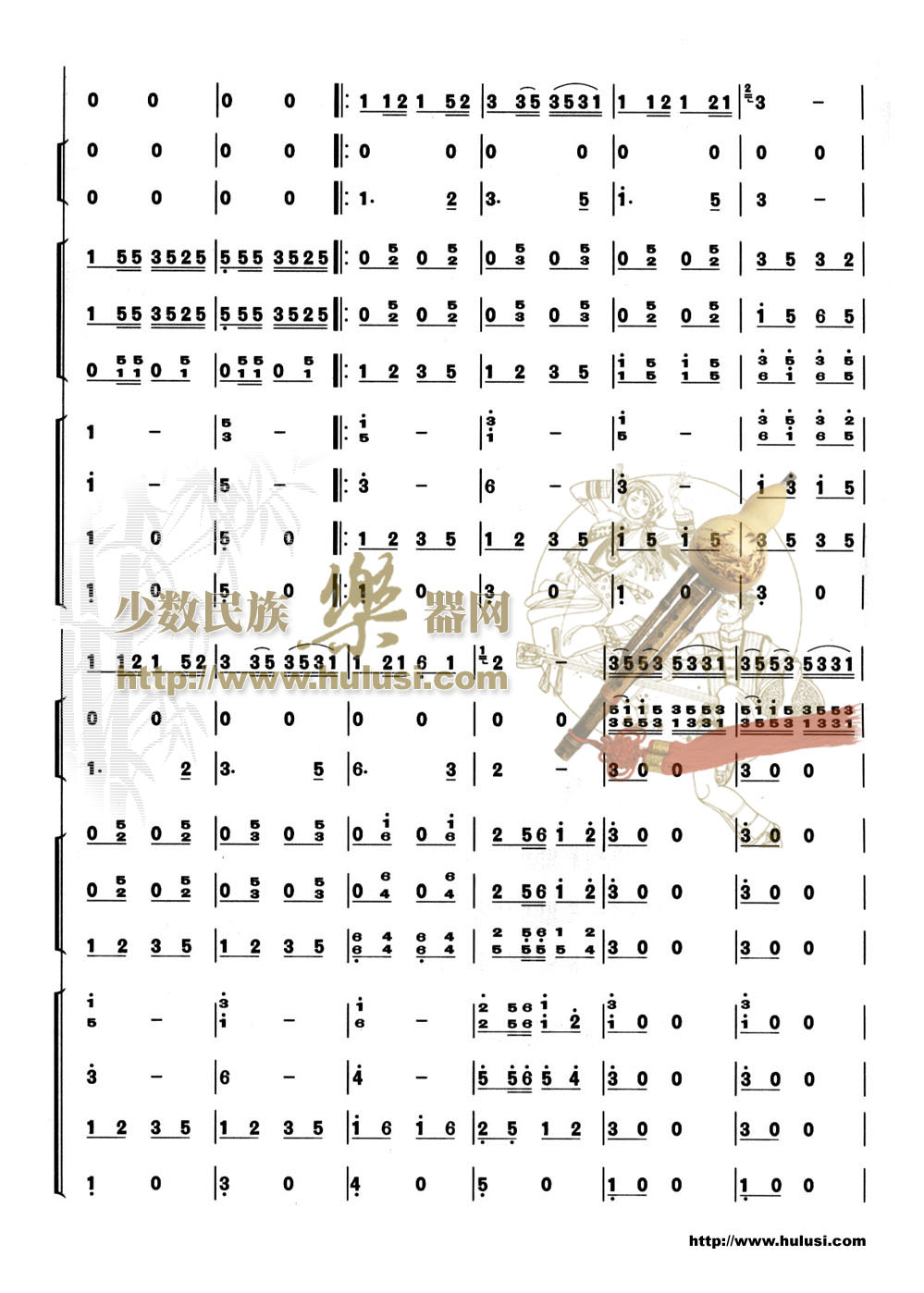 歌曲美丽的金孔雀的简谱歌谱下载