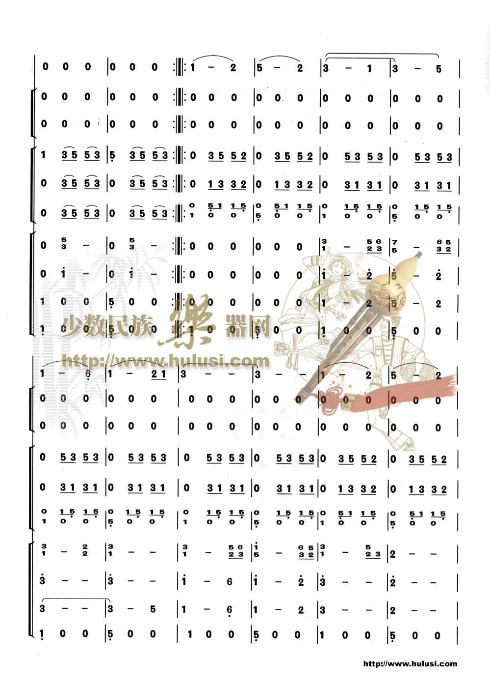 歌曲美丽的金孔雀的简谱歌谱下载