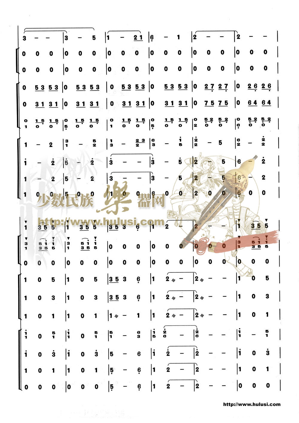 歌曲美丽的金孔雀的简谱歌谱下载