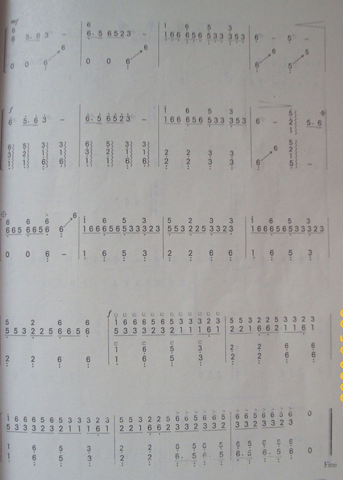 歌曲自从有了你的简谱歌谱下载