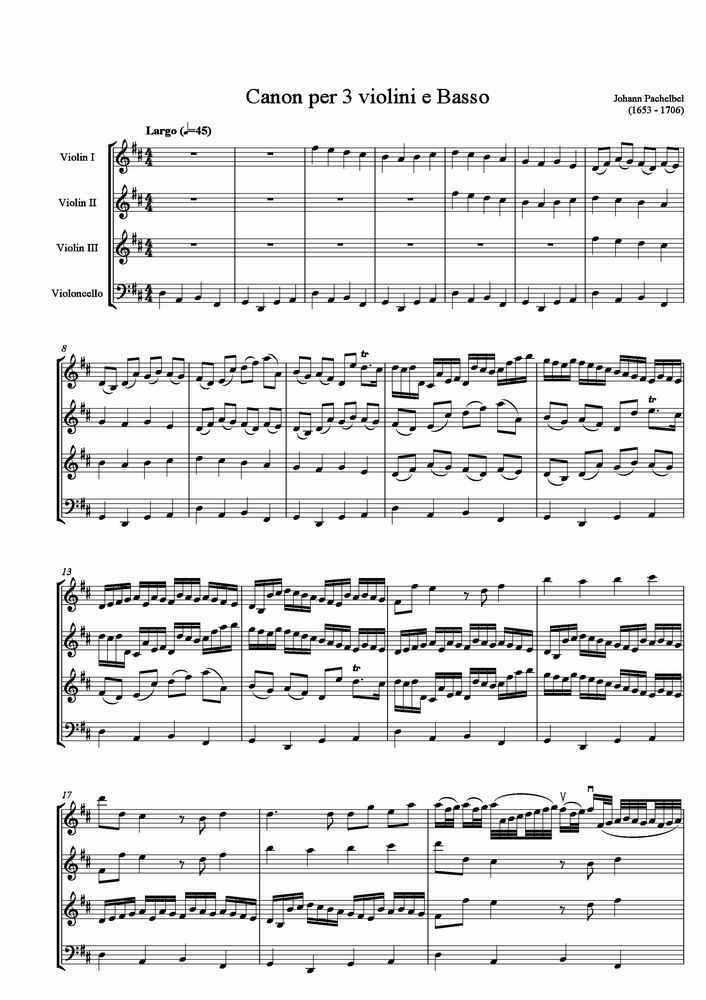 歌曲卡农的简谱歌谱下载