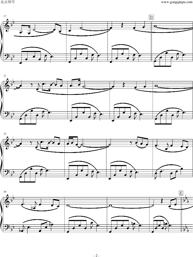 歌曲天空之城-插曲-失われた楽園的简谱歌谱下载