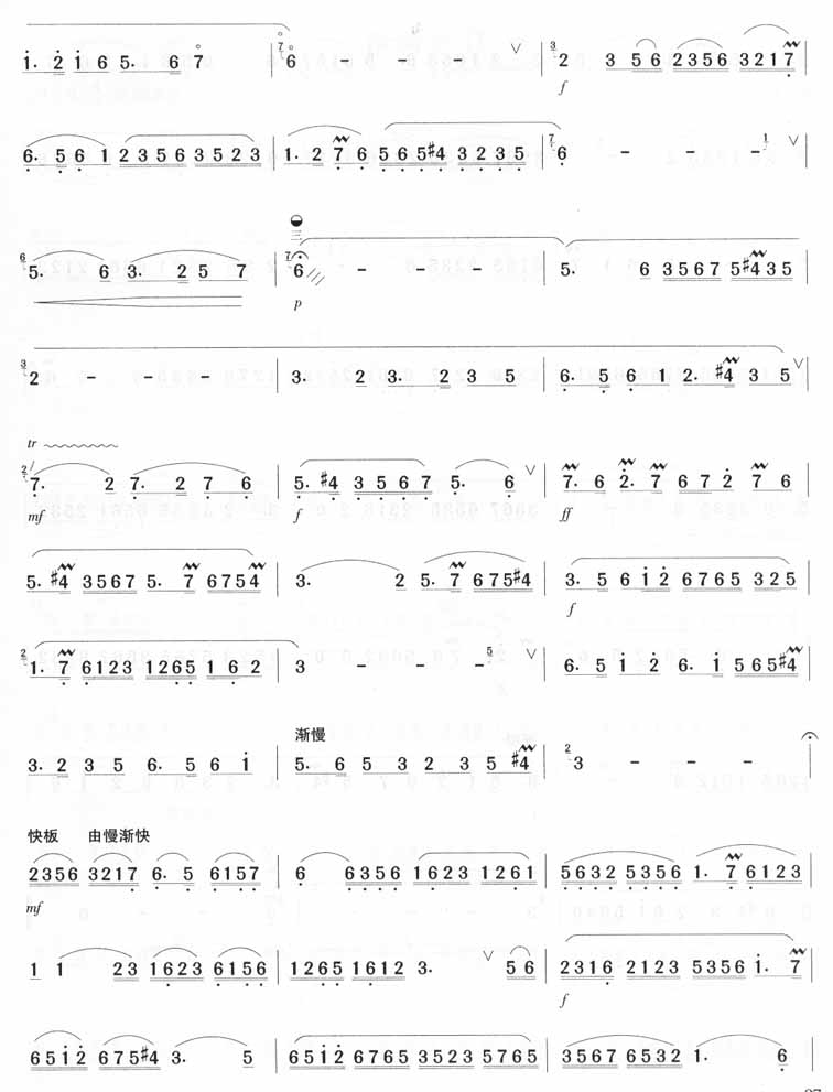 歌曲鹧鸪飞(湖南民间乐曲)的简谱歌谱下载