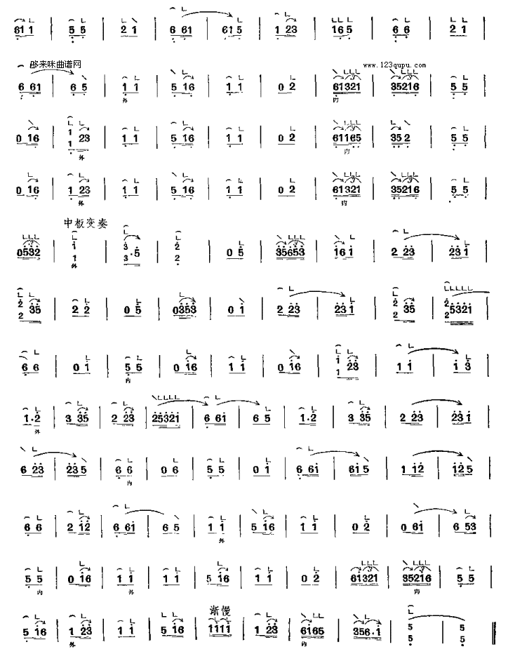 歌曲有缘千里(原名《千里缘》)-客家筝曲的简谱歌谱下载