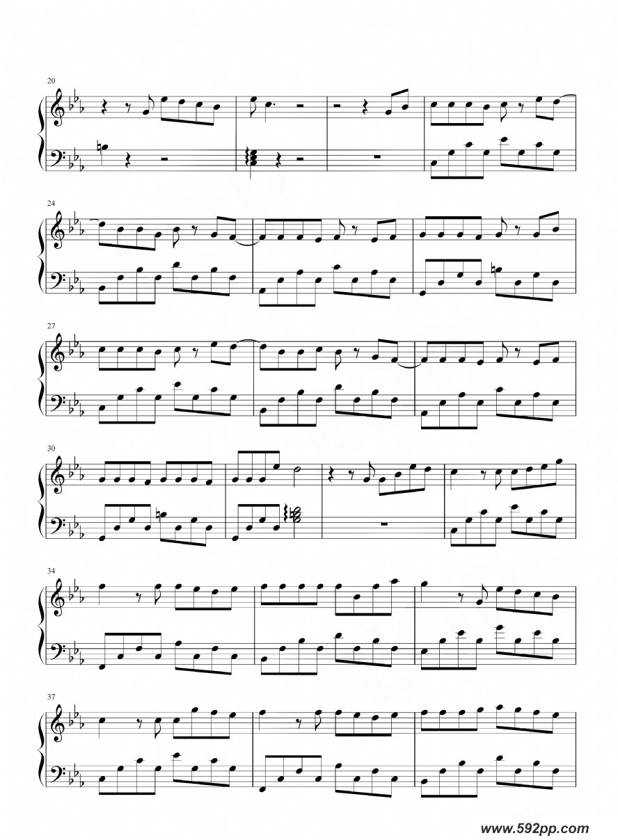 歌曲38度6的简谱歌谱下载