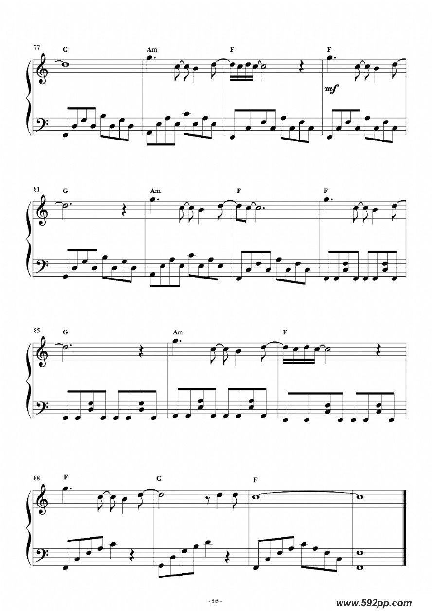 歌曲当每颗星星(《一出好戏》电影主题曲)的简谱歌谱下载