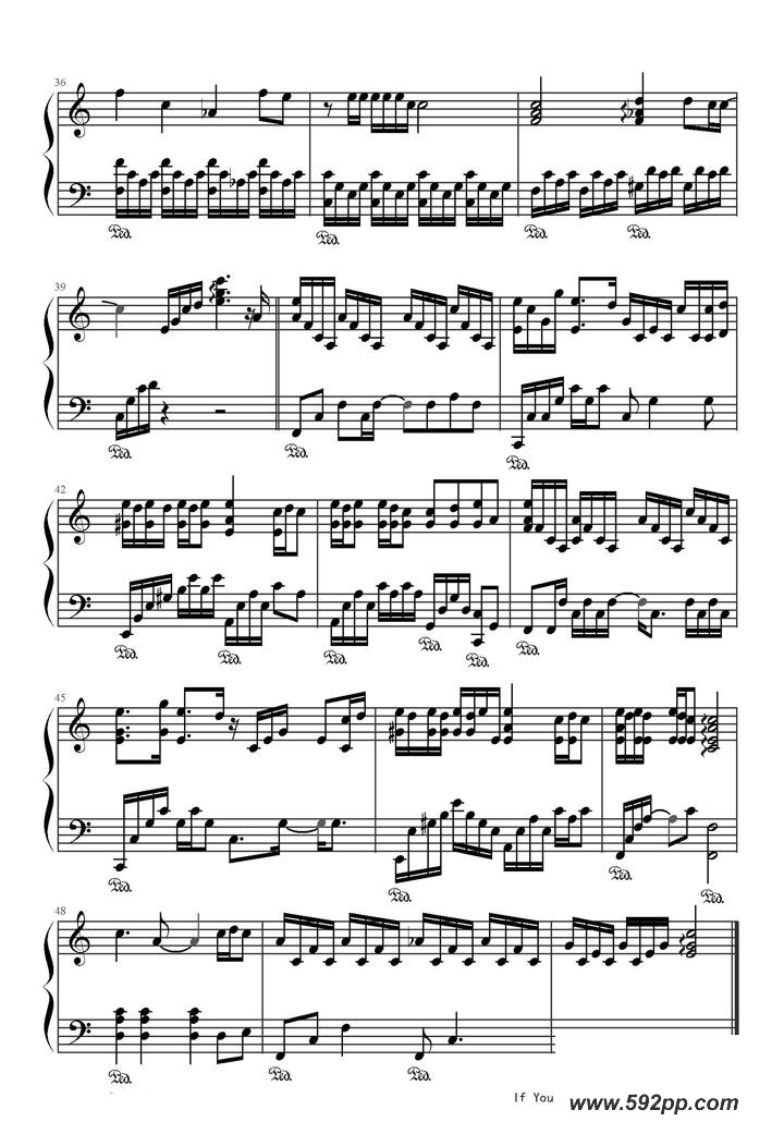 歌曲If You的简谱歌谱下载