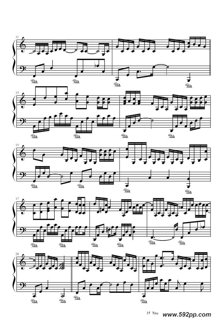 歌曲If You的简谱歌谱下载