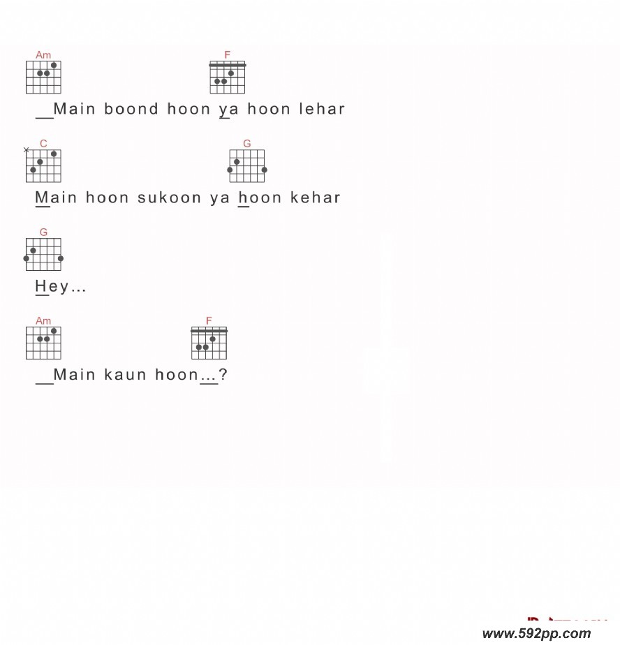 歌曲Main Kaun Hoon(电影《神秘巨星》插曲)的简谱歌谱下载