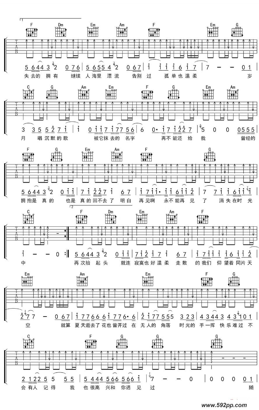 歌曲只要有想见的人就不是孤身一人的简谱歌谱下载