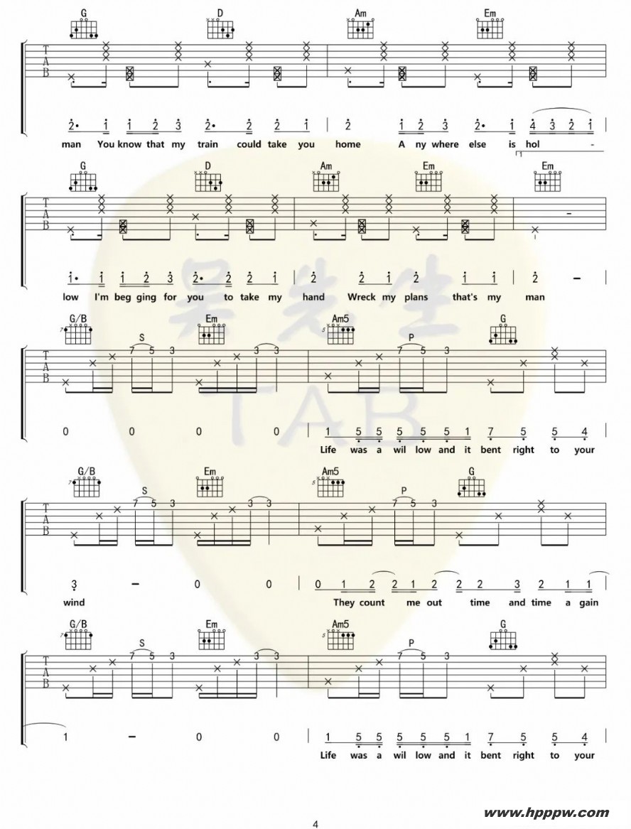 歌曲willow的简谱歌谱下载