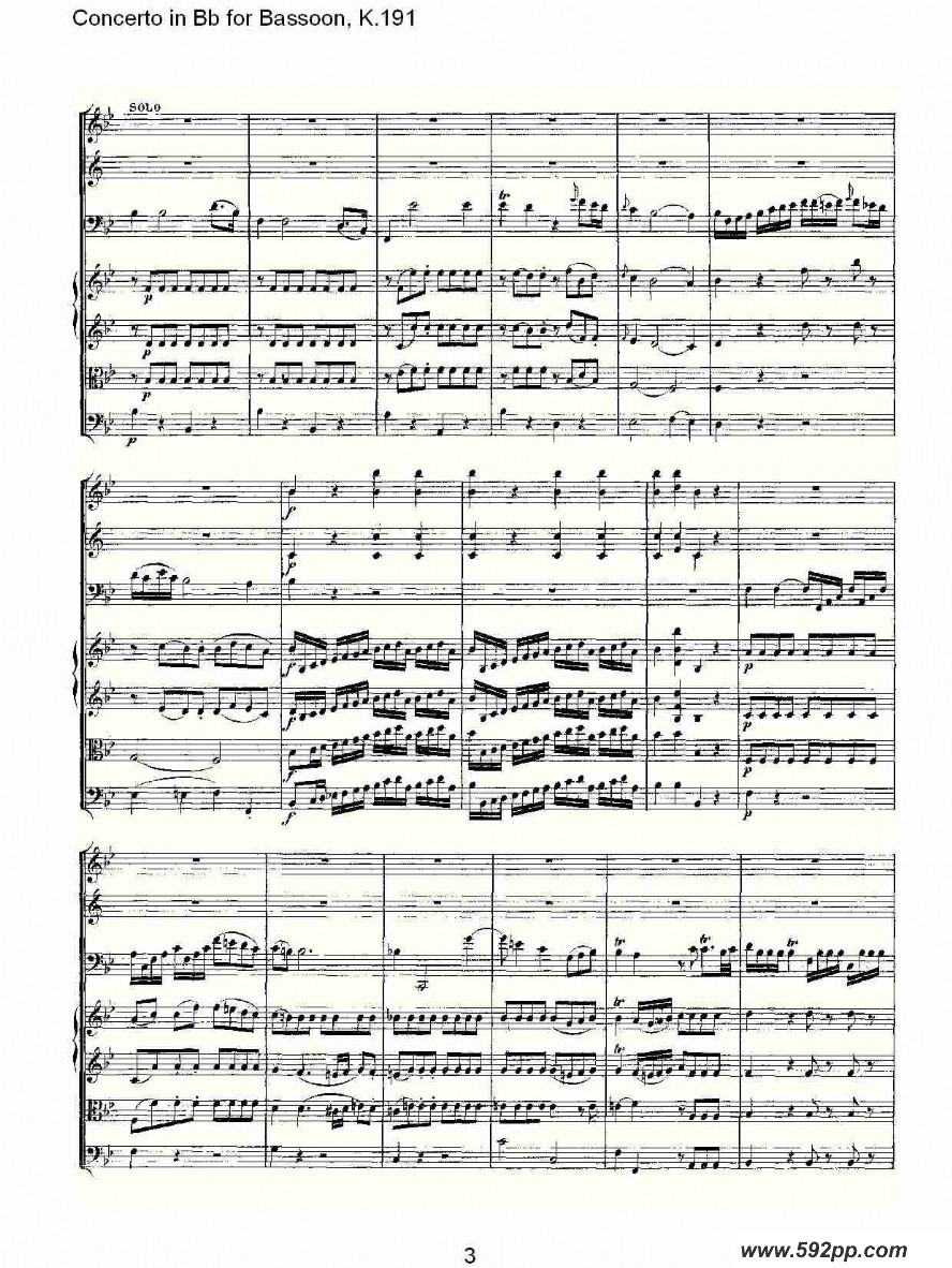 concerto in bb for bassoon, k.191ļ׸