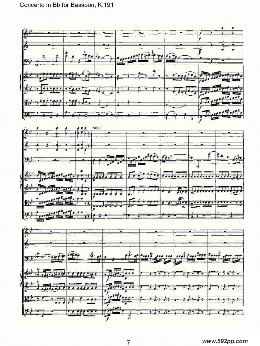 concerto in bb for bassoon, k.191ļ׸