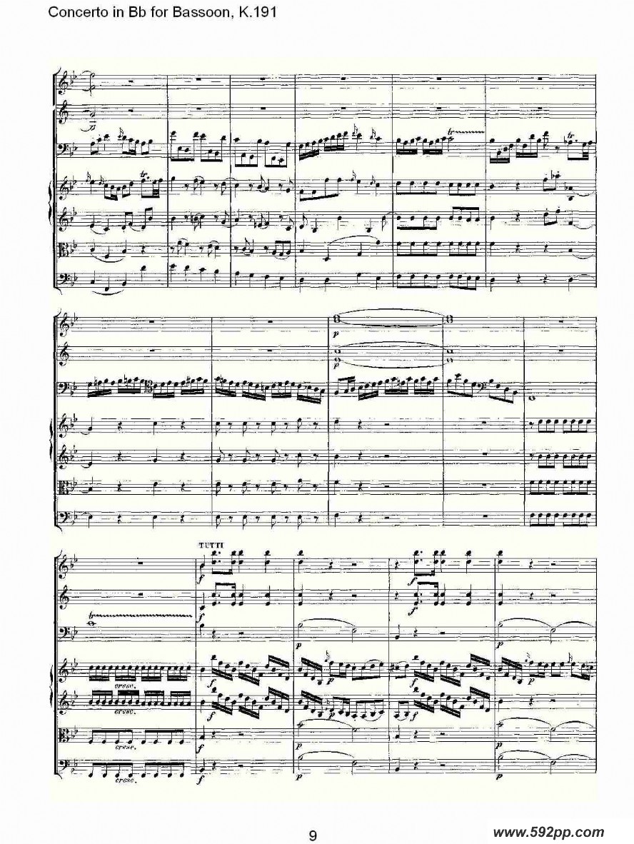 concerto in bb for bassoon, k.191ļ׸