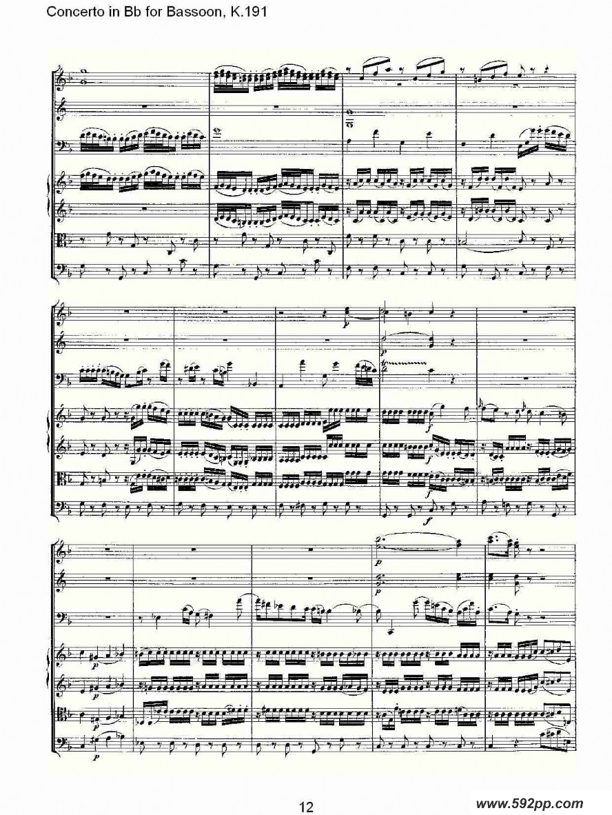 concerto in bb for bassoon, k.191ļ׸