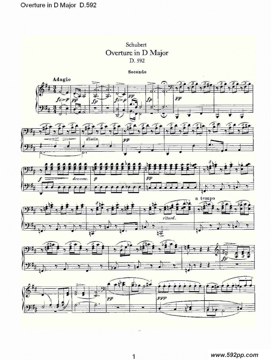 Overture in D Major D.592ļ׸