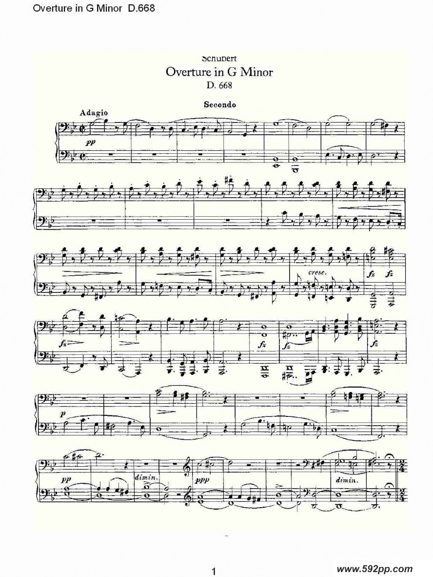 Overture in G Minor D.668ļ׸