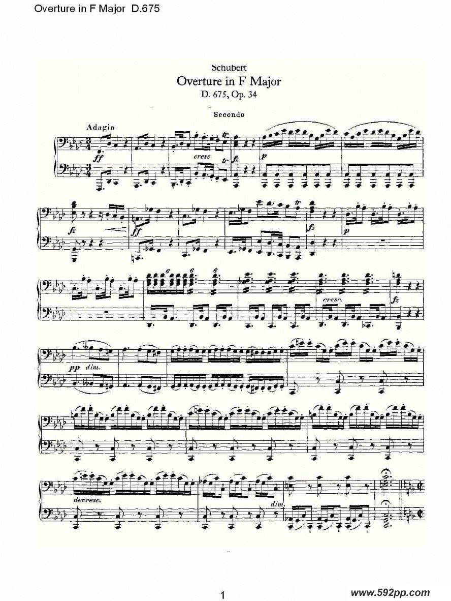 Overture in F Major D.675ļ׸