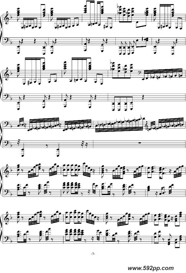 歌曲加勒比海盗主题曲的简谱歌谱下载