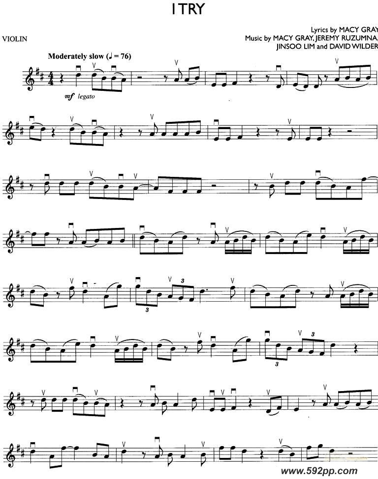 歌曲ITRY的简谱歌谱下载