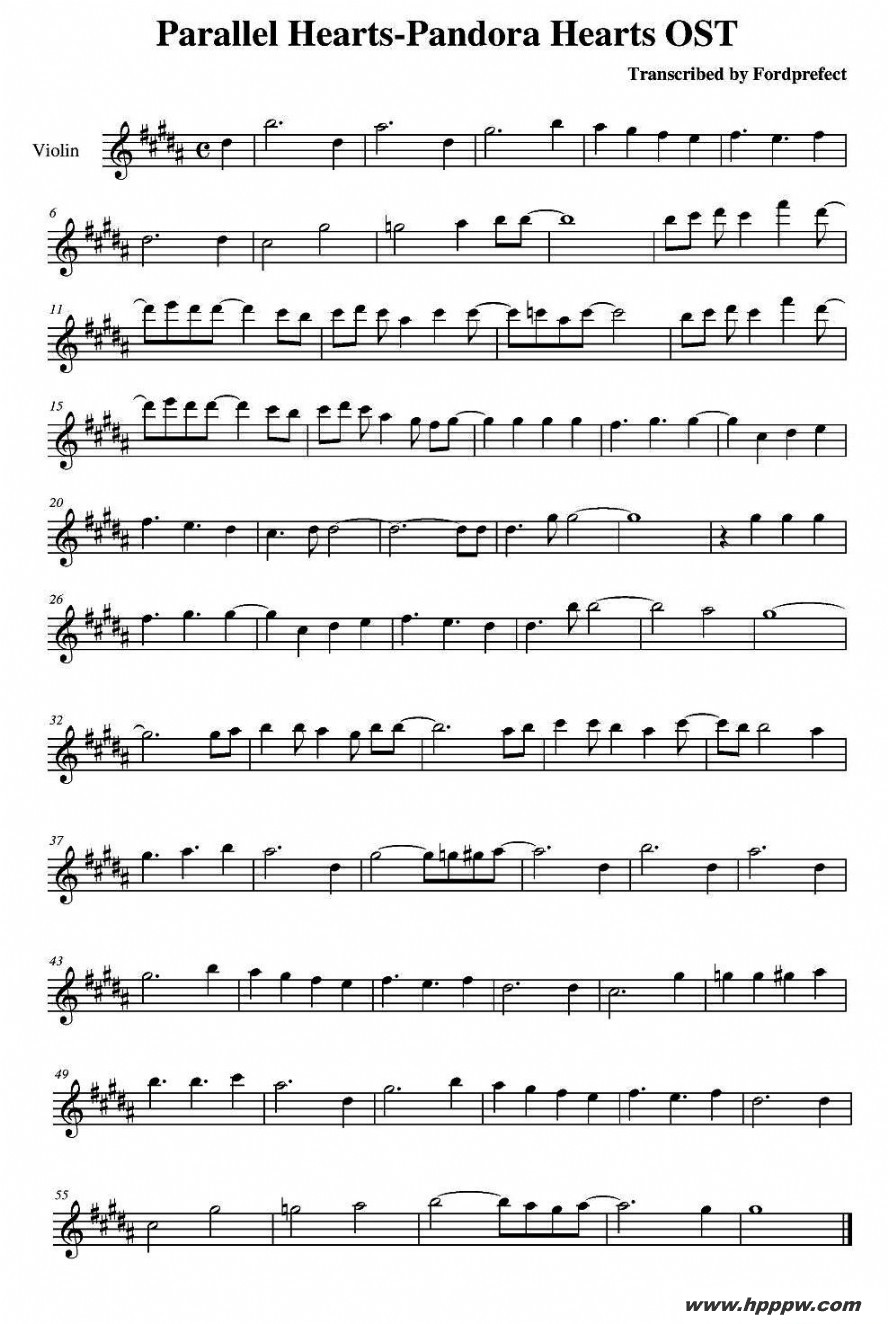 歌曲潘多拉之心的简谱歌谱下载