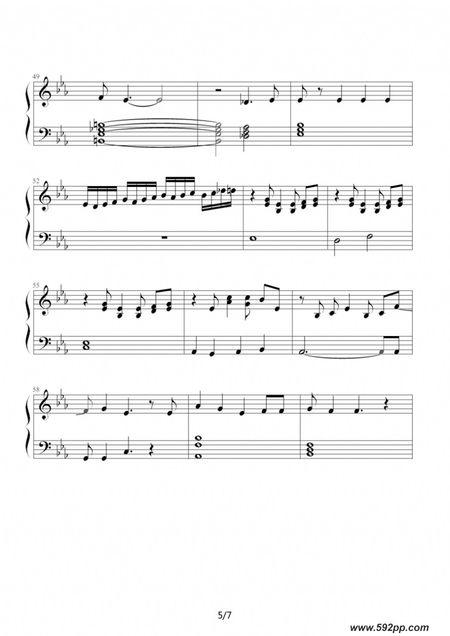 歌曲brand new world的简谱歌谱下载