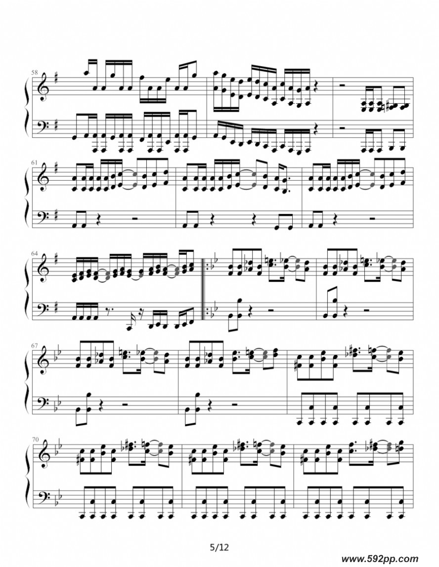 歌曲魂斗罗的简谱歌谱下载