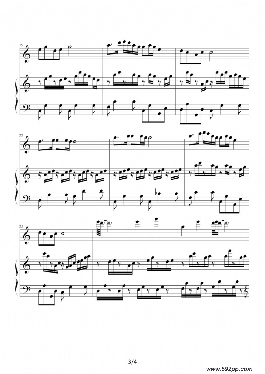 歌曲前世今生的简谱歌谱下载