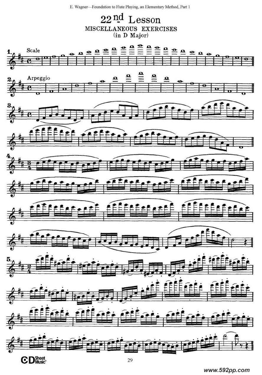 歌曲长笛演奏基础教程练习的简谱歌谱下载