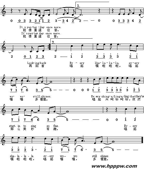 yesterday once moreļ׸