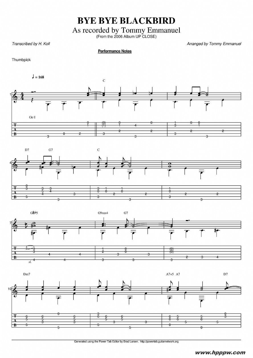 tommy emmanuelbye bye blackbirdļ׸