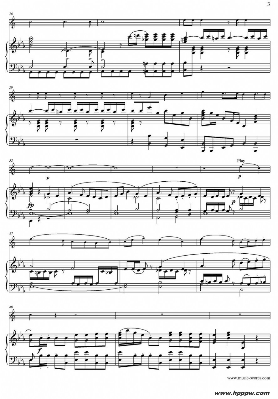 歌曲mozart:concerto kv495 no.4-1st的简谱歌谱下载