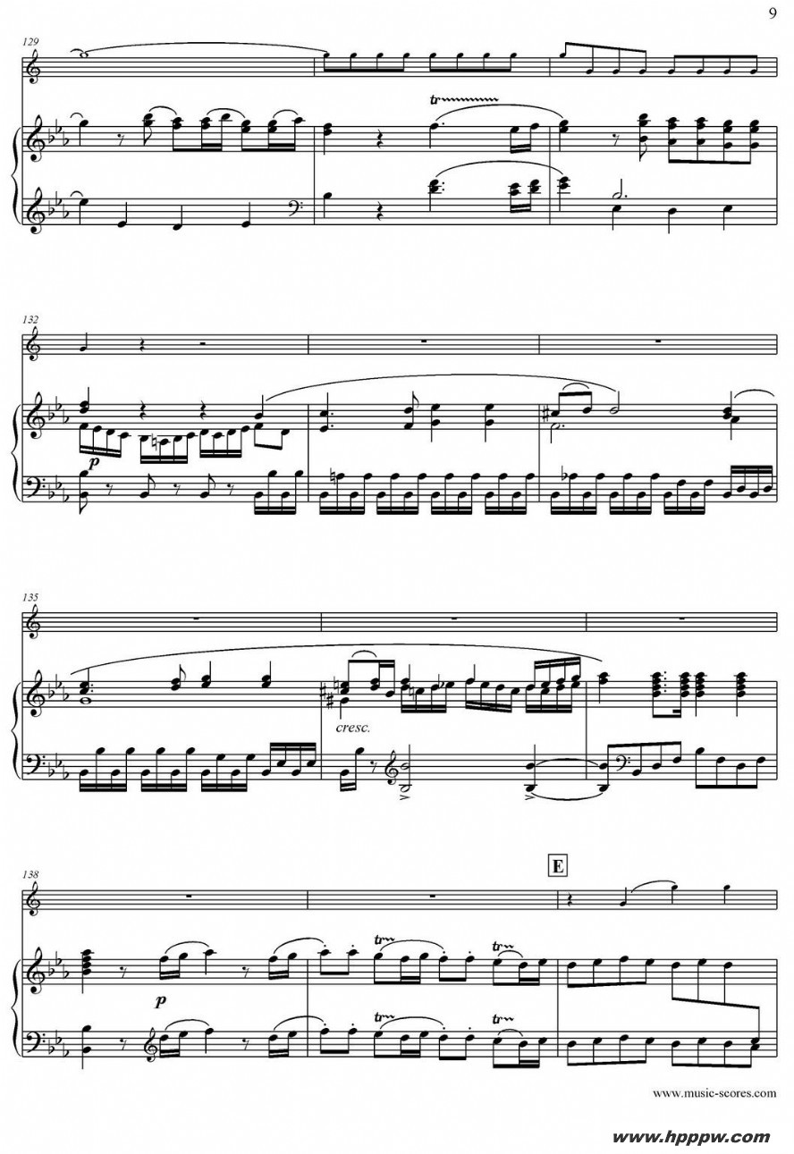 歌曲mozart:concerto kv495 no.4-1st的简谱歌谱下载