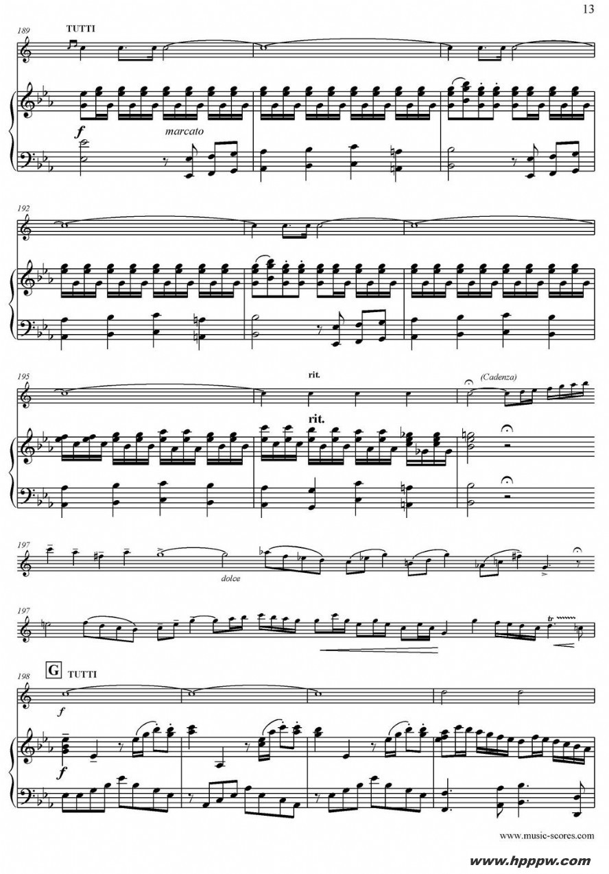 歌曲mozart:concerto kv495 no.4-1st的简谱歌谱下载