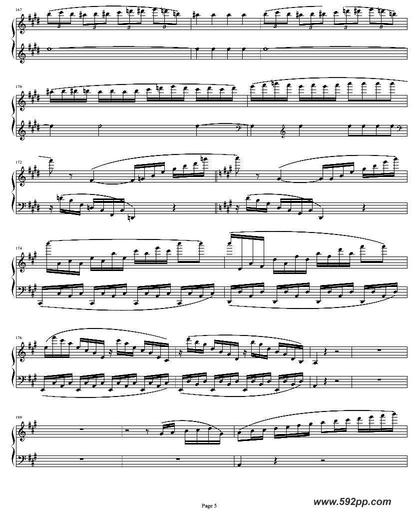 歌曲贝多芬钢琴协奏曲Op61第一乐章的简谱歌谱下载