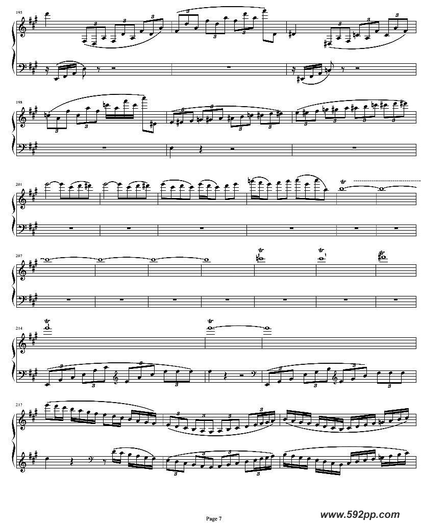 歌曲贝多芬钢琴协奏曲Op61第一乐章的简谱歌谱下载