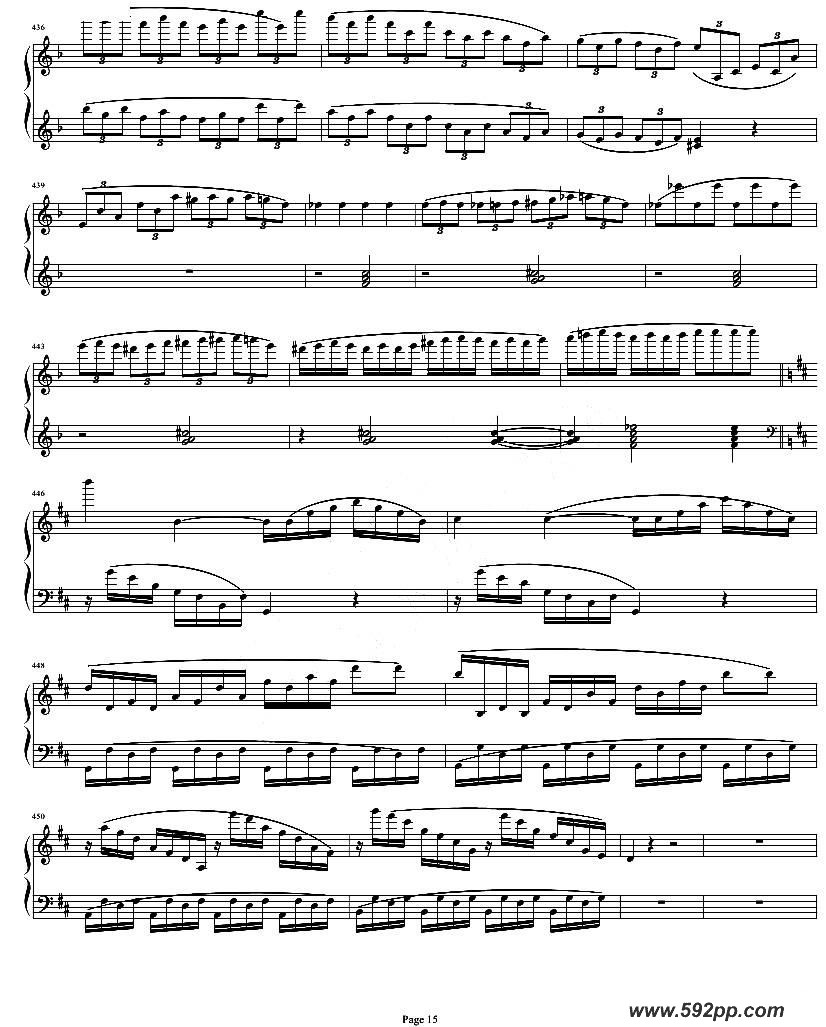 歌曲贝多芬钢琴协奏曲Op61第一乐章的简谱歌谱下载