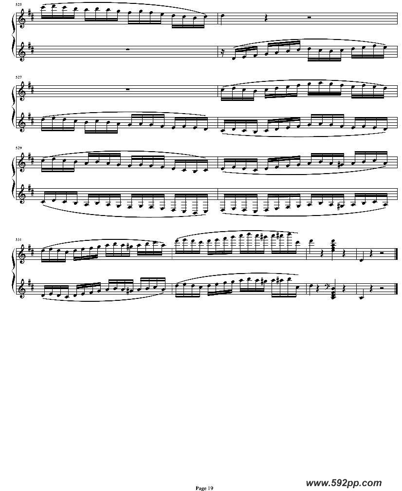 歌曲贝多芬钢琴协奏曲Op61第一乐章的简谱歌谱下载