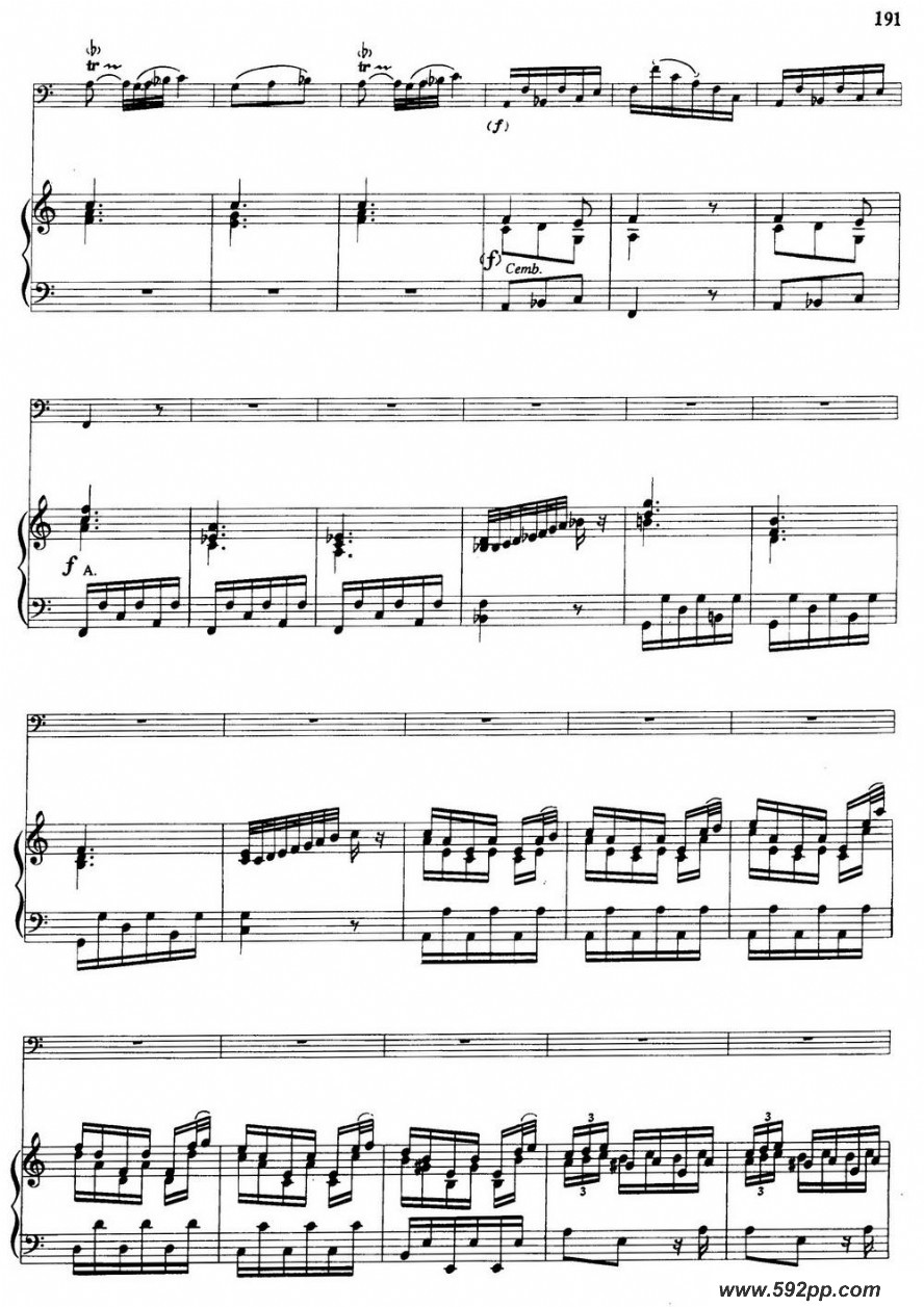 歌曲a小调协奏曲的简谱歌谱下载