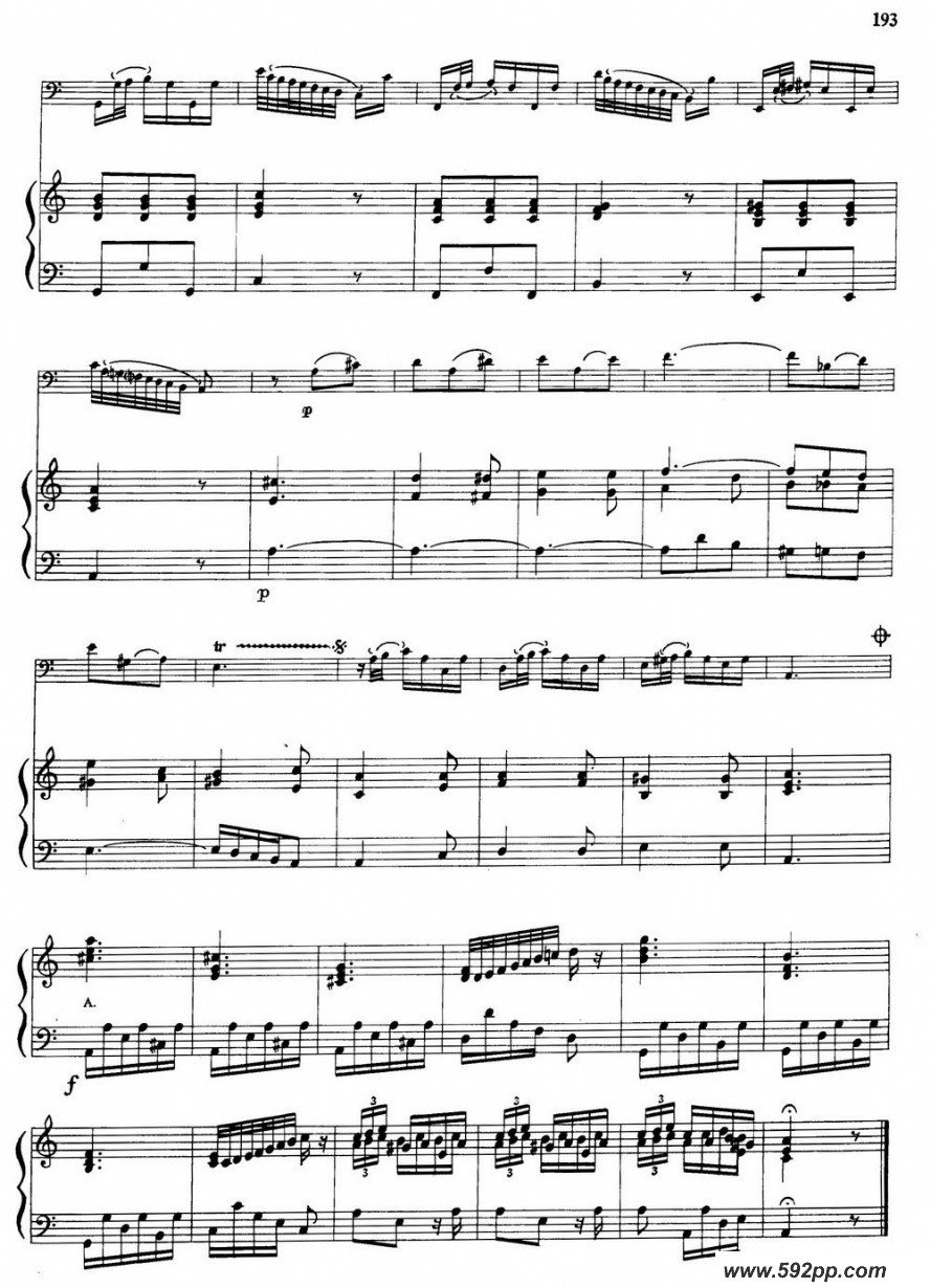 歌曲a小调协奏曲的简谱歌谱下载