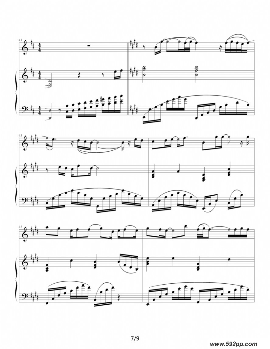 歌曲一千年以后的简谱歌谱下载