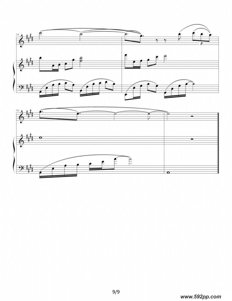 歌曲一千年以后的简谱歌谱下载