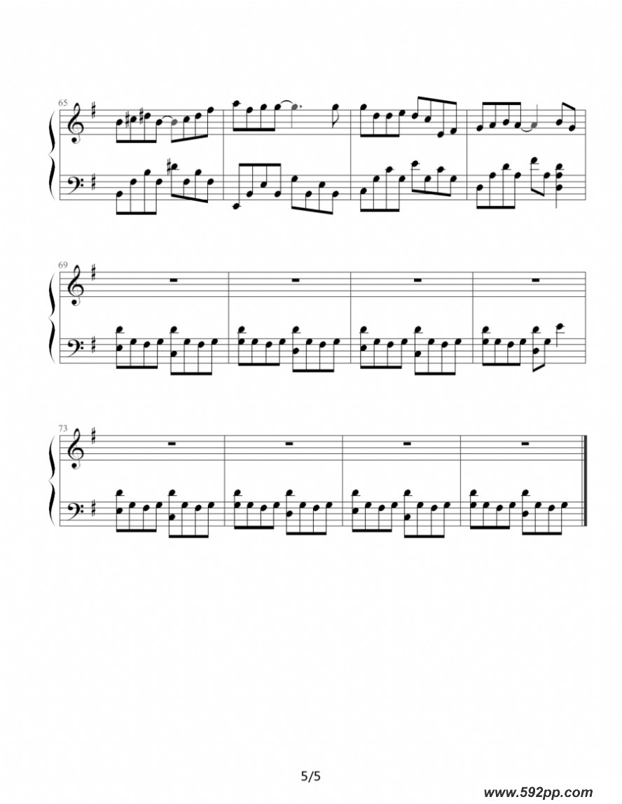 歌曲晴天的简谱歌谱下载