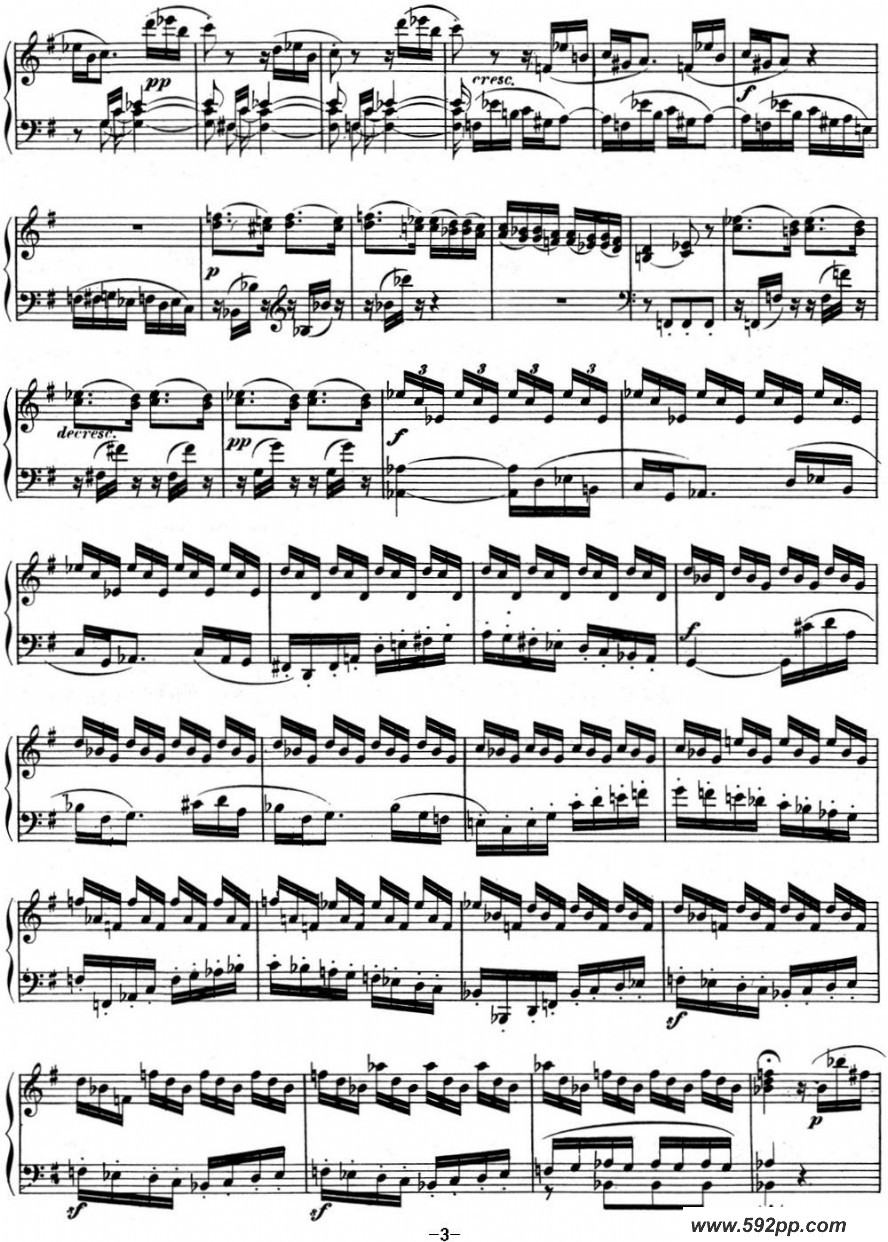 歌曲贝多芬钢琴奏鸣曲10 G大调 Op.14 No.2 G major的简谱歌谱下载