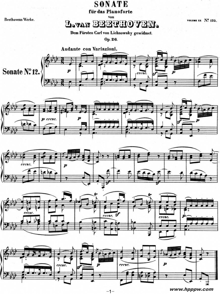 Ҹ12  a op.26 a-flat majorļ׸