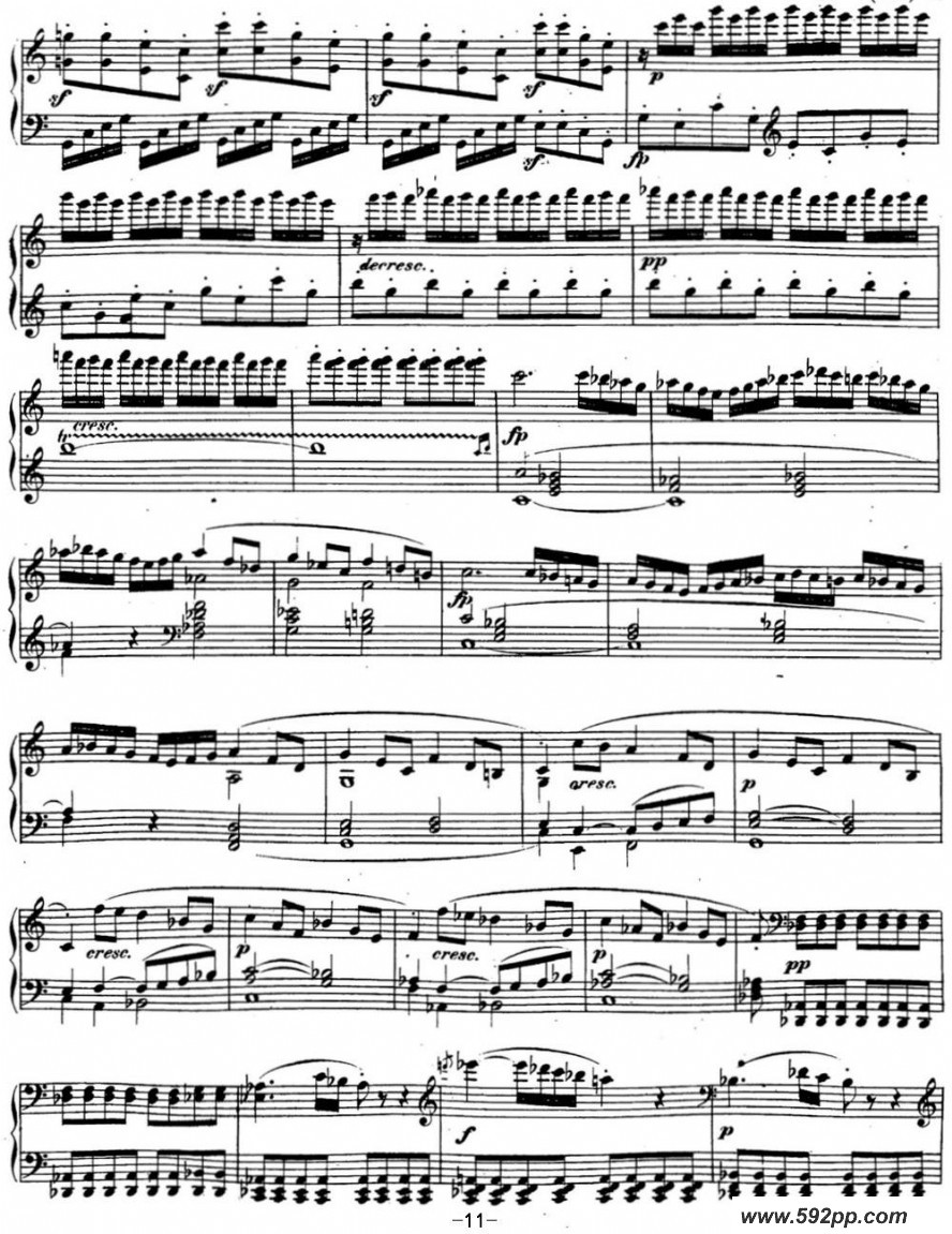 歌曲贝多芬钢琴奏鸣曲21 黎明 C大调 Op.53 C major的简谱歌谱下载